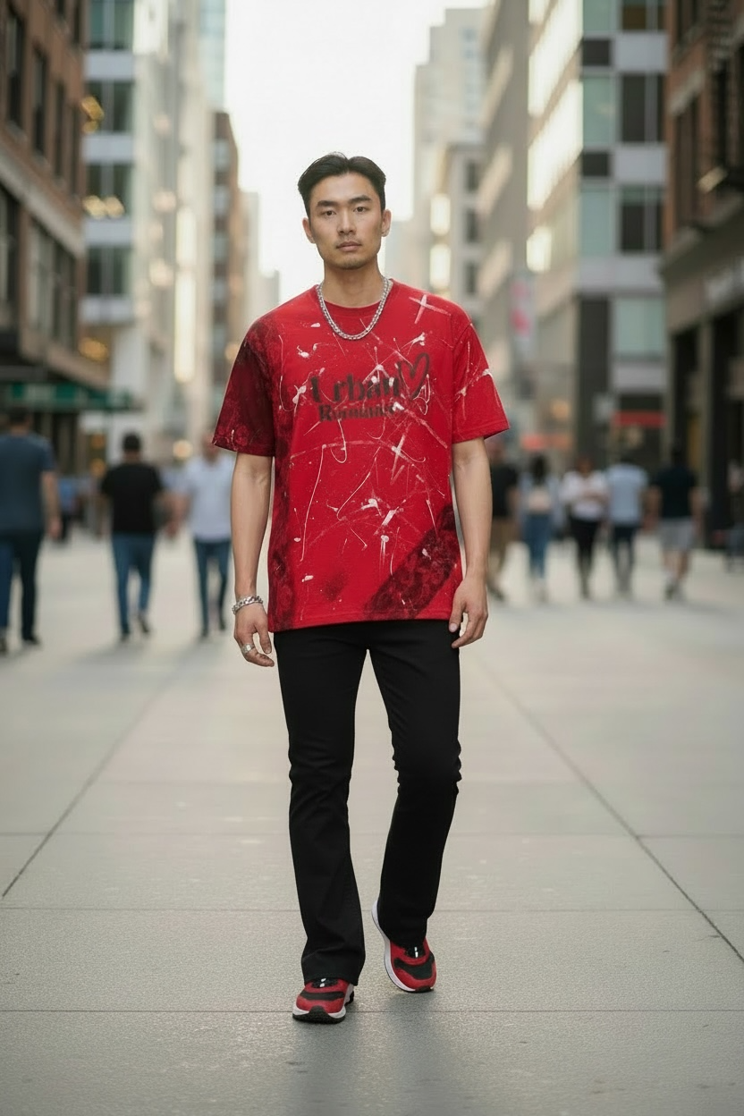 RPA URBAN ROMANCE “Scarlet Rebel” men shirt