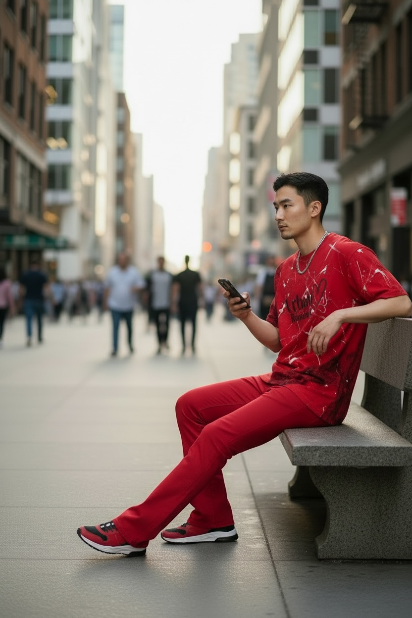 RPA URBAN ROMANCE “Scarlet Rebel” men shirt