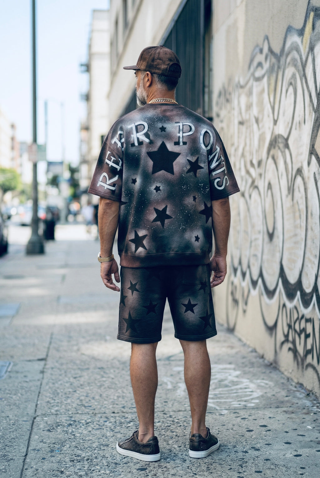 RPA Infected Society Chocolate Faded Star Short Sleeve Sweatshirt