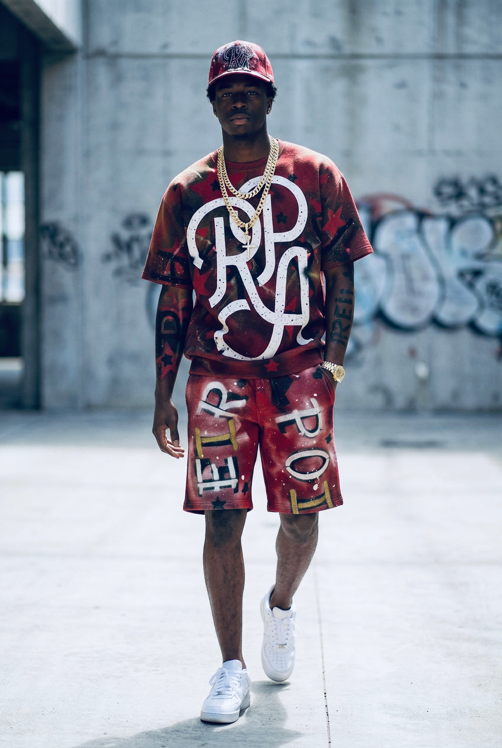 RPA Infected Society Red logo Crewneck Short Sleeve Sweatshirt