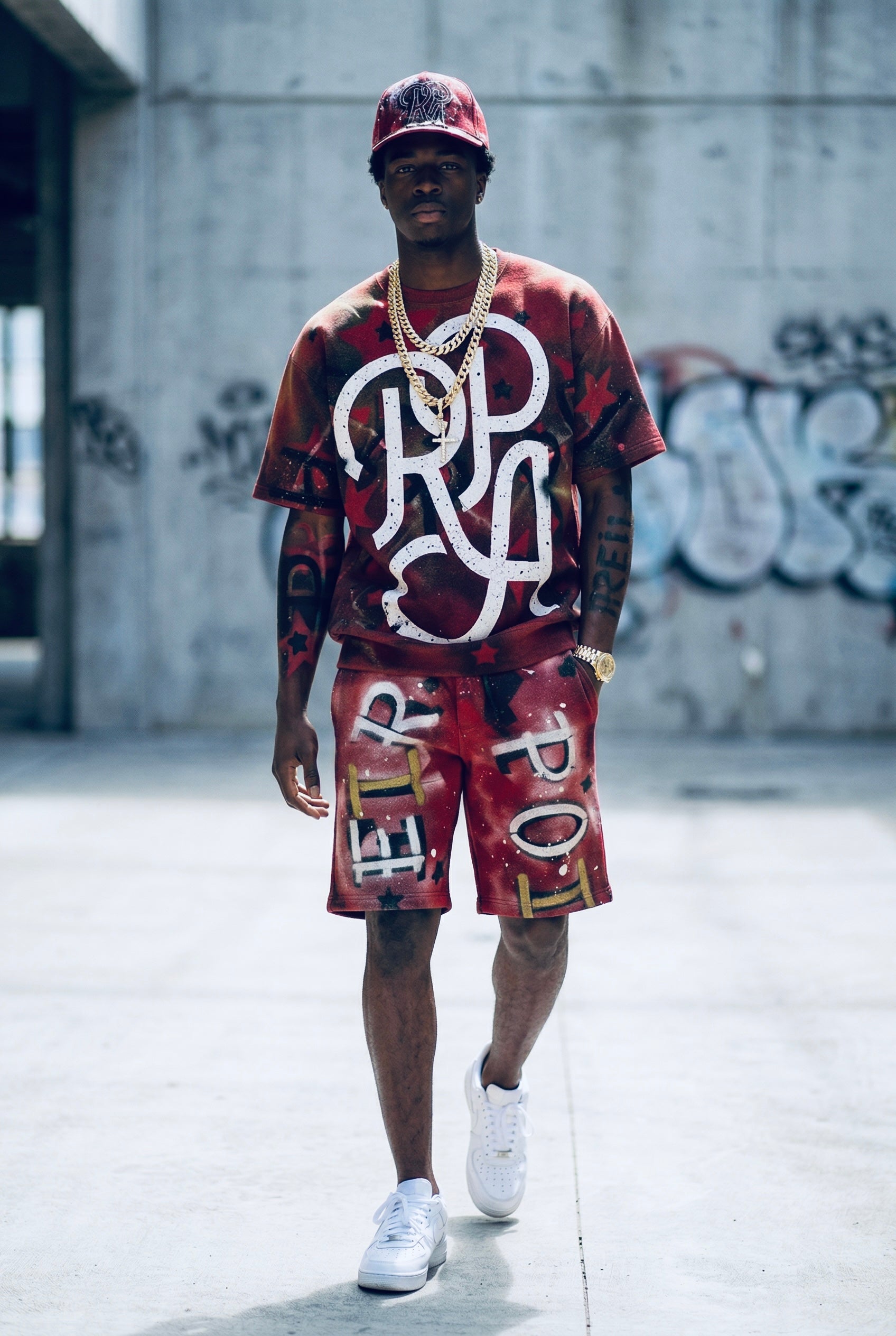 RPA Infected Society Red logo Crewneck Short Sleeve Sweatshirt