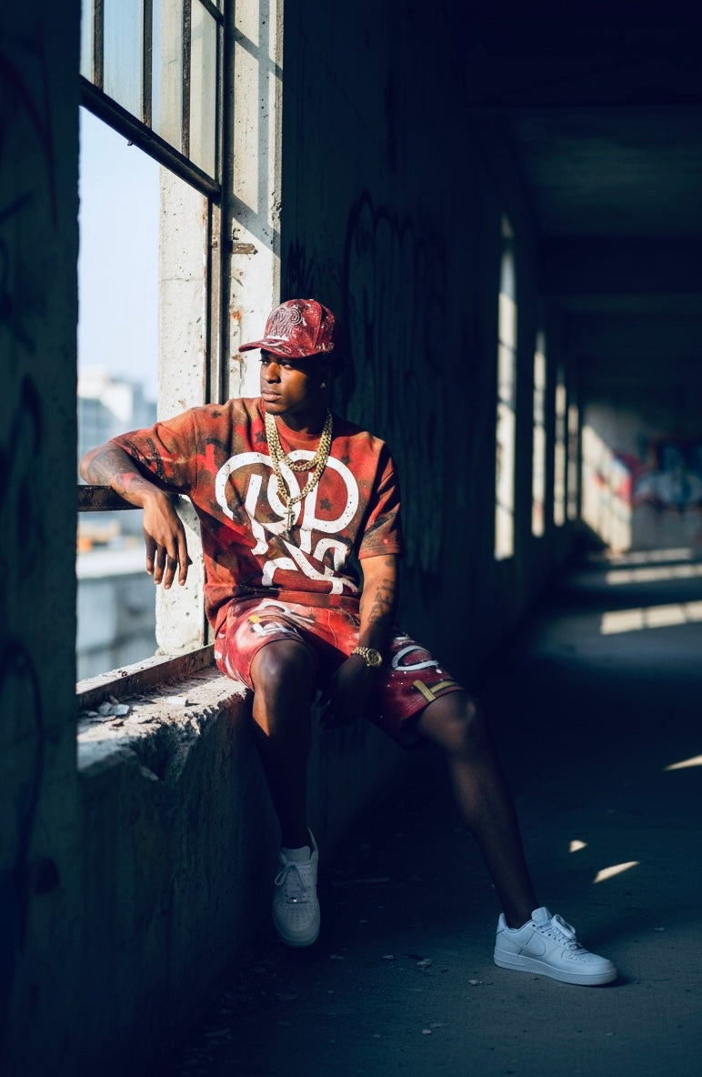 RPA Infected Society Red logo Crewneck Short Sleeve Sweatshirt