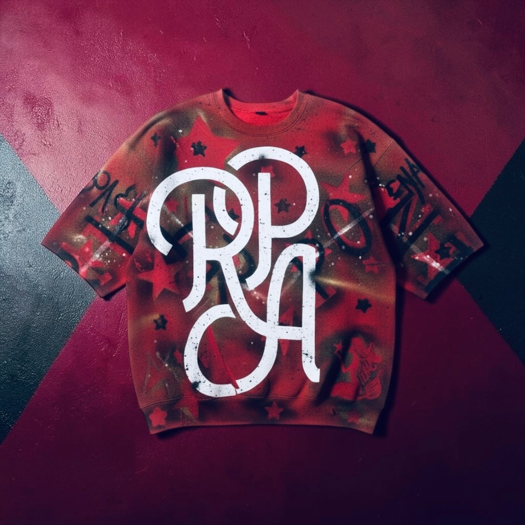 RPA Infected Society Red logo Crewneck Short Sleeve Sweatshirt