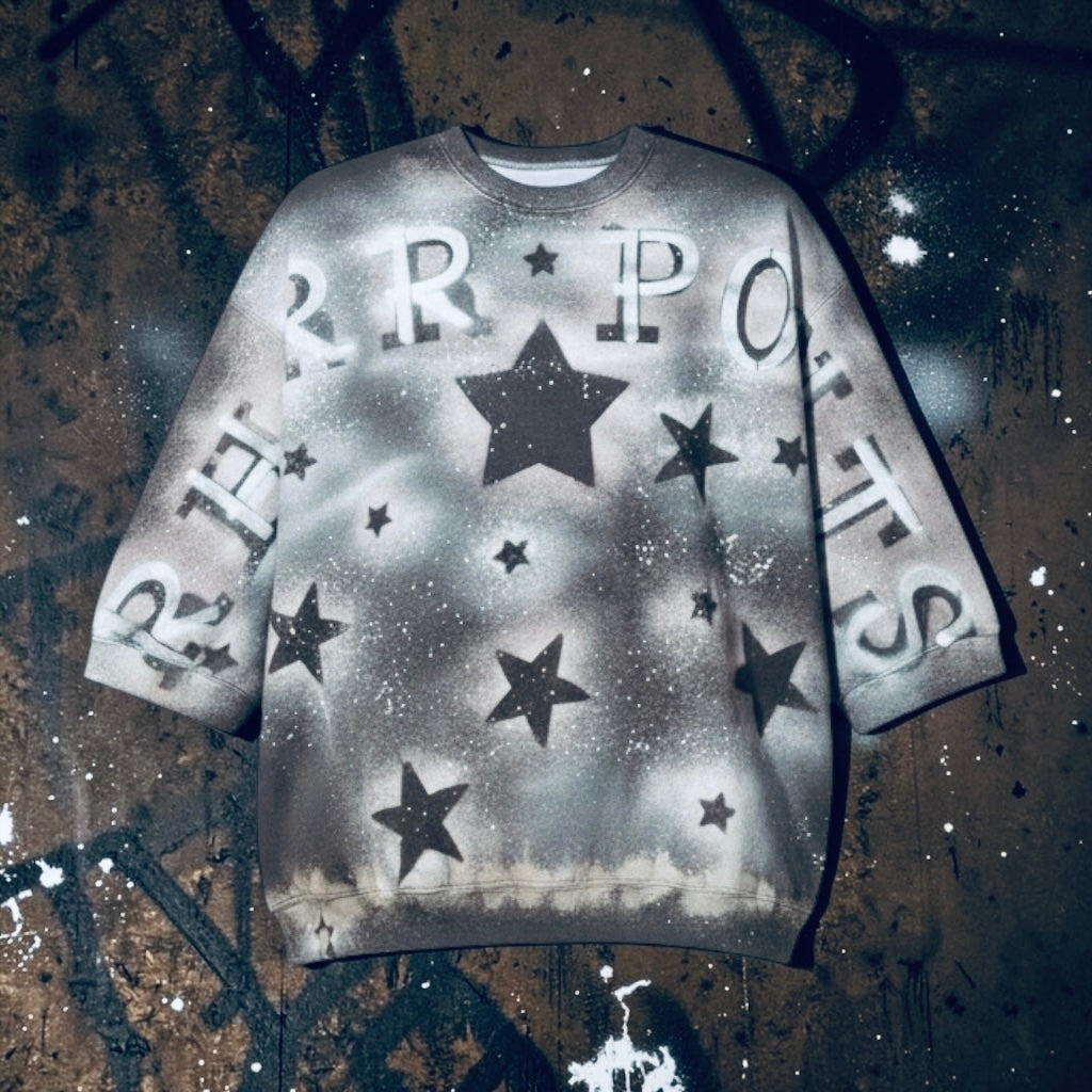 RPA Infected Society Chocolate Faded Star Short Sleeve Sweatshirt