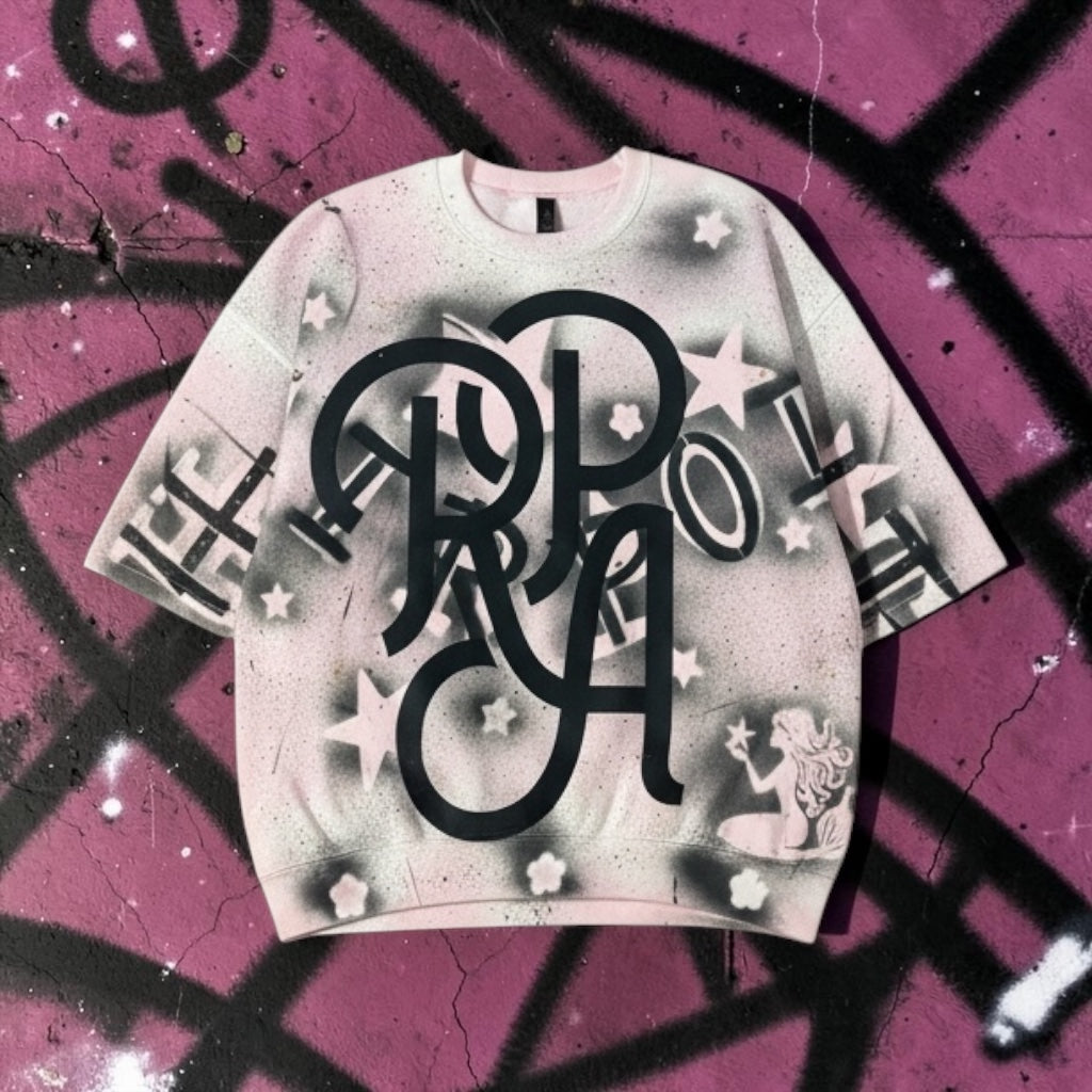 RPA Infected Society Pink Star Logo Short Sleeve Sweatshirt