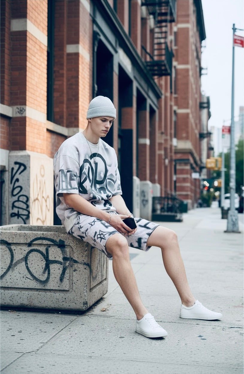 RPA Infected Society Pink Star Logo Short Sleeve Sweatshirt