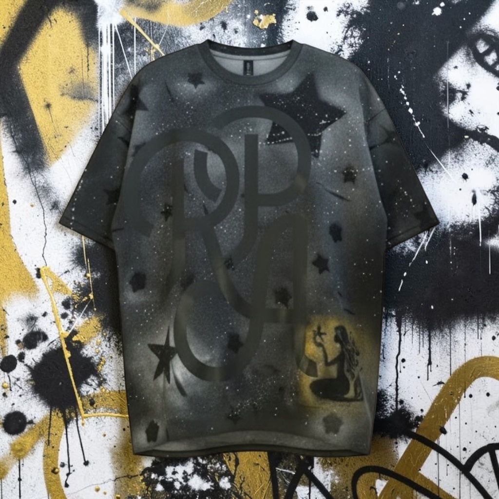 RPA infected Society Black Stars Short Sleeve Sweater