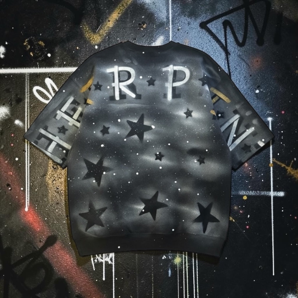 RPA infected Society Black Stars Short Sleeve Sweater