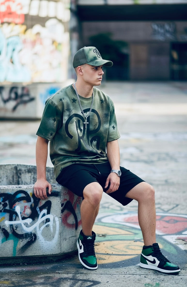 RPA Infected Society Camo Stars Short Sleeve Sweatshirt